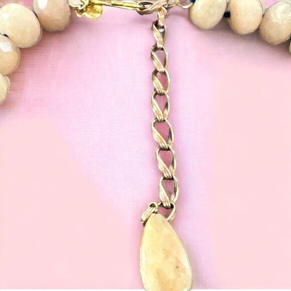 Faceted large natural rose quartz rondel necklace 17” with extension to 21” - Picture 7 of 9
